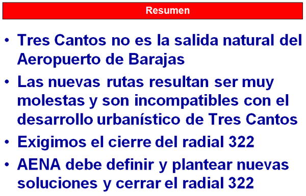Explicaci de l'impacte de l'aeroport de Madrid-Barajas sobre Tres Cantos (Madrid) (imatge 9 de 9)